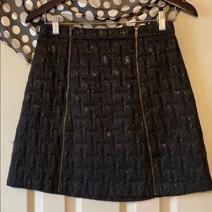 Black skirt with zipper detail